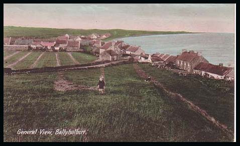 Ballhalbert village overlooking the Irish Sea