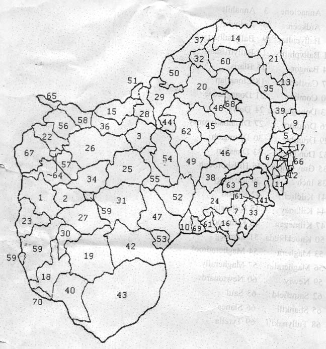A map of Co. Down parishes