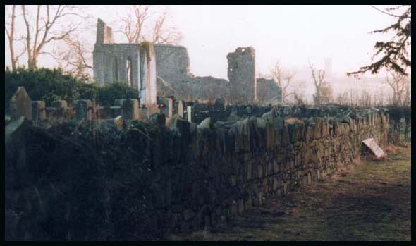 Inch Abbey and the parish graveyard