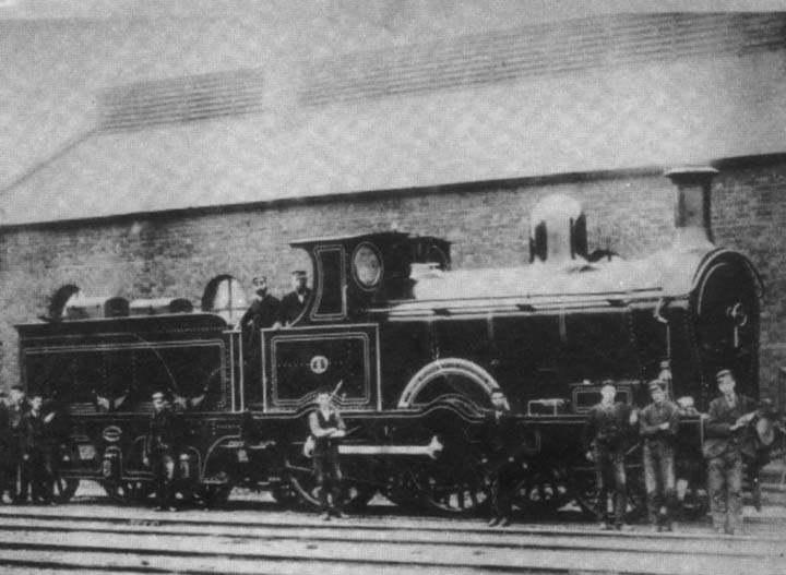 Engine at Newcastle Railway Station 1894